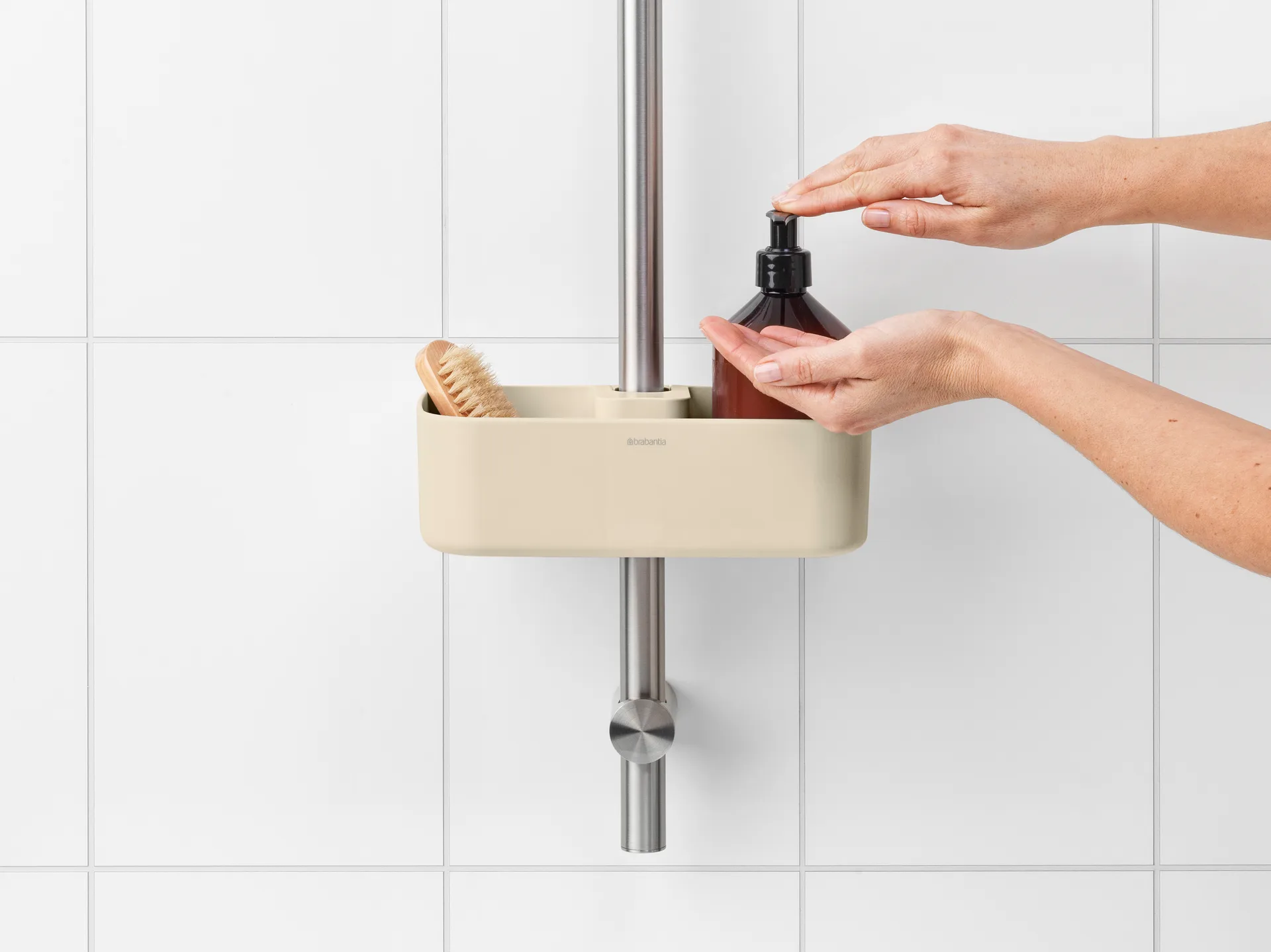 Panier de douche ReNew, Beige clair Brabantia