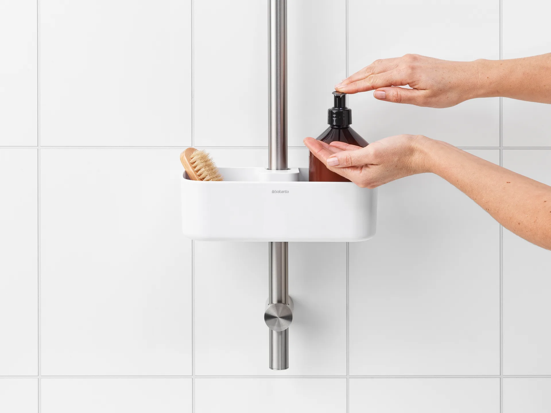 Panier de douche ReNew, Blanc Brabantia