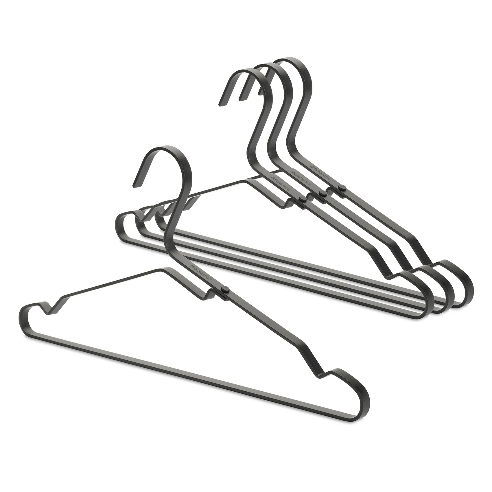 Patère Linn Lot de 4, Noir Brabantia