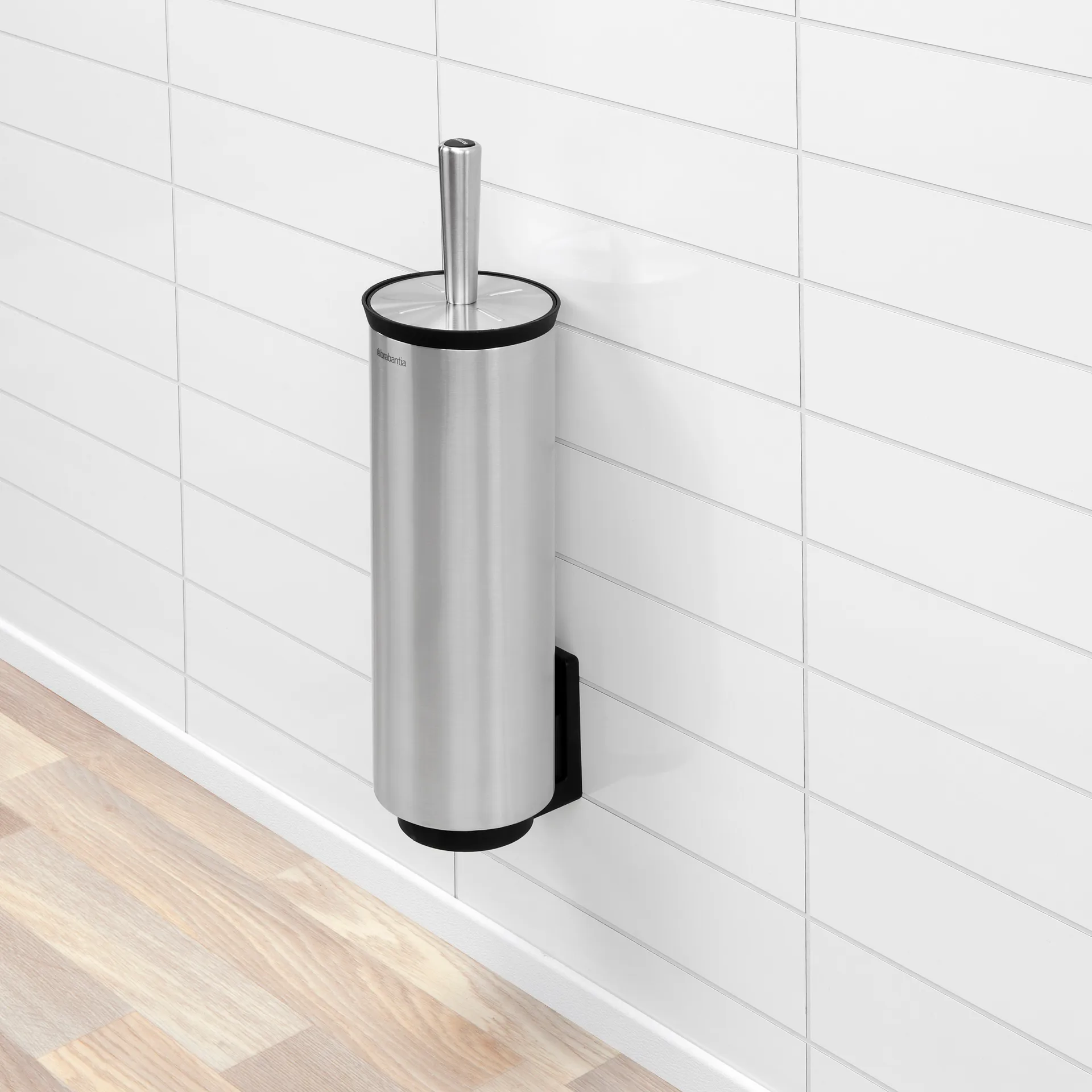 Porte goupillon avec brosse Profile, acier mat Brabantia