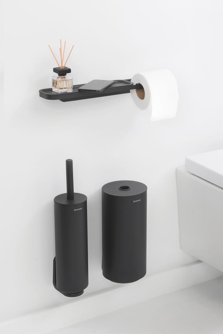 Porte rouleau papier toilette avec étagère MindSet, Mineral Infinite Grey Brabantia
