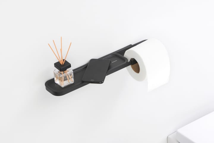 Porte rouleau papier toilette avec étagère MindSet, Mineral Infinite Grey Brabantia