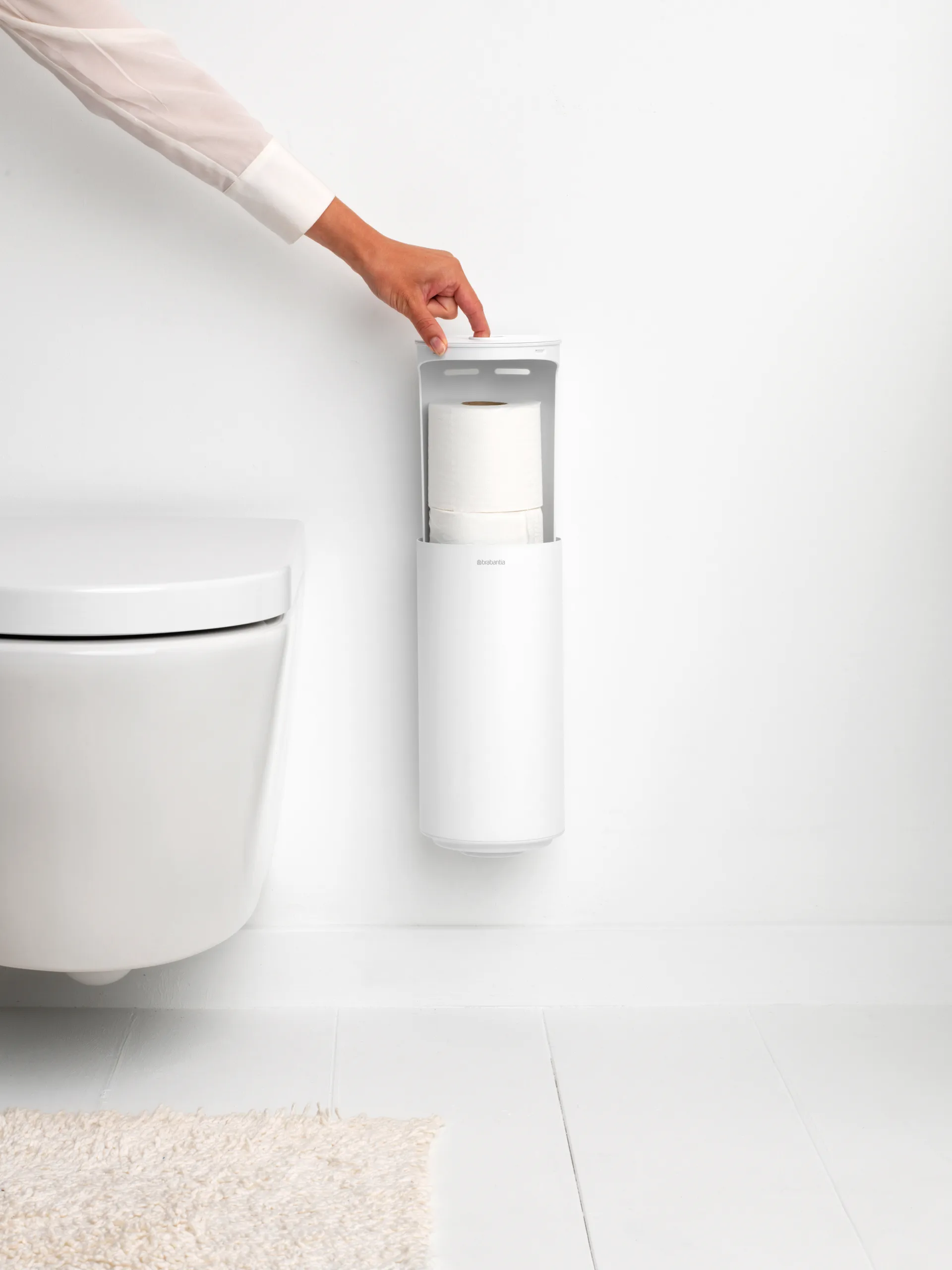 Porte-rouleau papier toilette MindSet, Mineral Fresh White Brabantia