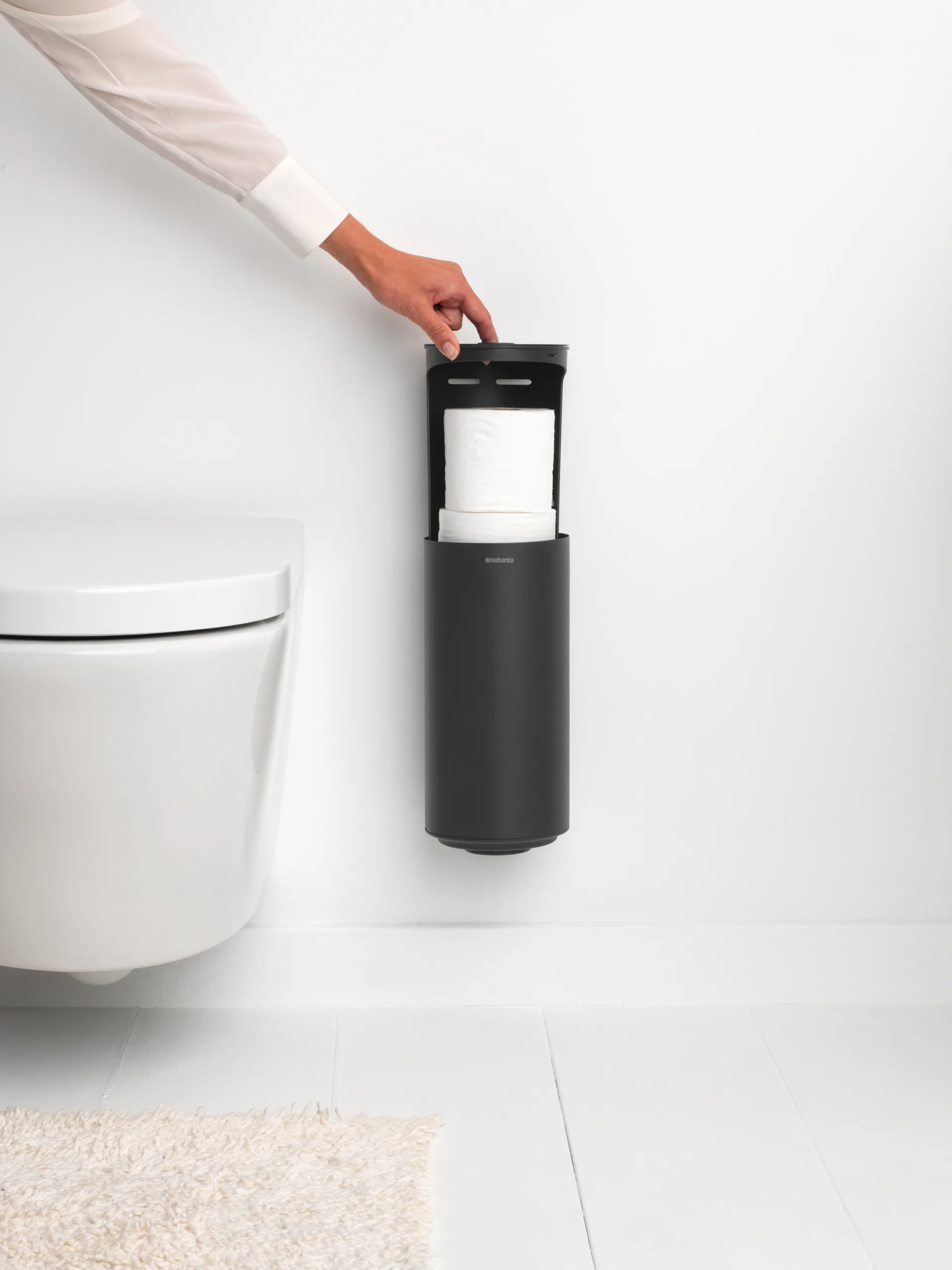Porte-rouleau papier toilette MindSet, Mineral Infinite Grey Brabantia