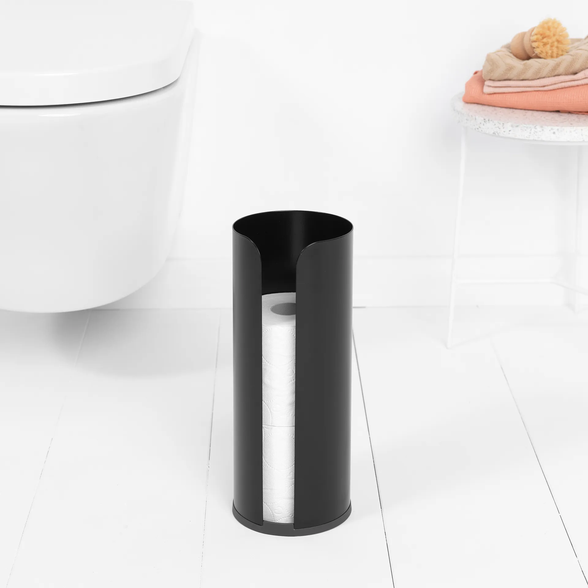 Porte rouleau papier-toilettes pour 3 rouleaux Brabantia, Matt black Brabantia