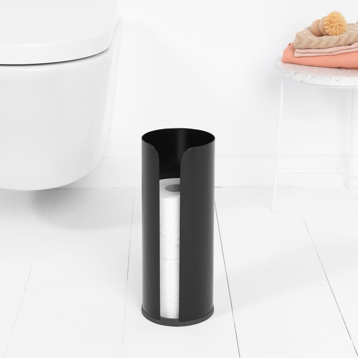 Porte rouleau papier-toilettes pour 3 rouleaux Brabantia - Matt black - Brabantia