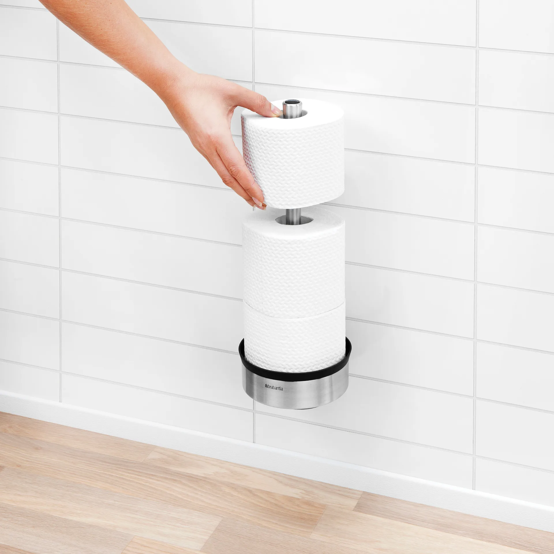 Porte-rouleaux de papier WC, acier mat Brabantia