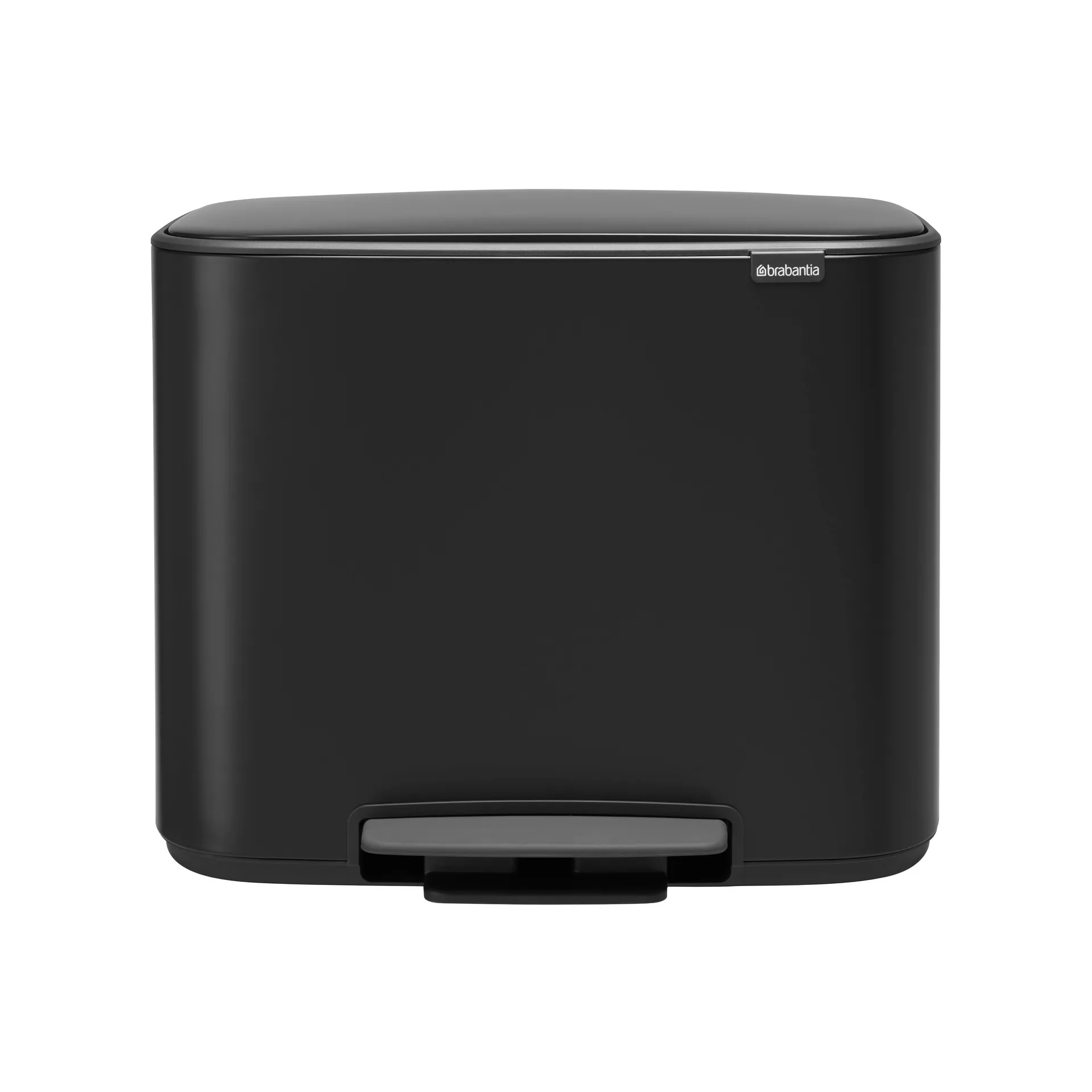 Poubelle à pédale Bo 11+23 l, Noir mat Brabantia