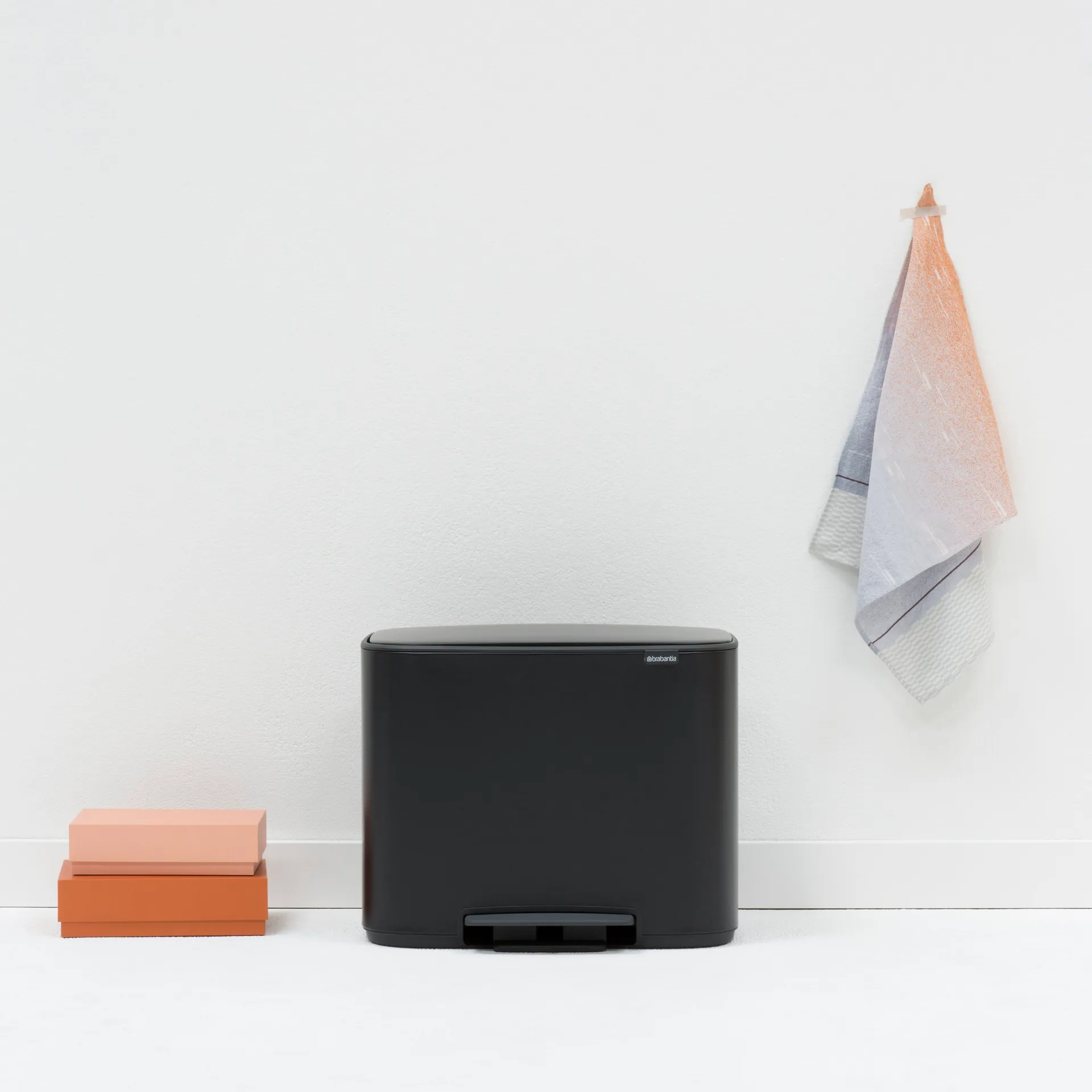 Poubelle à pédale Bo 3x11 l, noir mat Brabantia