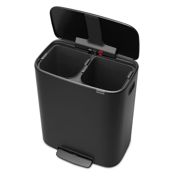 Poubelle à pédale Bo bin 2 x 30 L - Noir - Brabantia