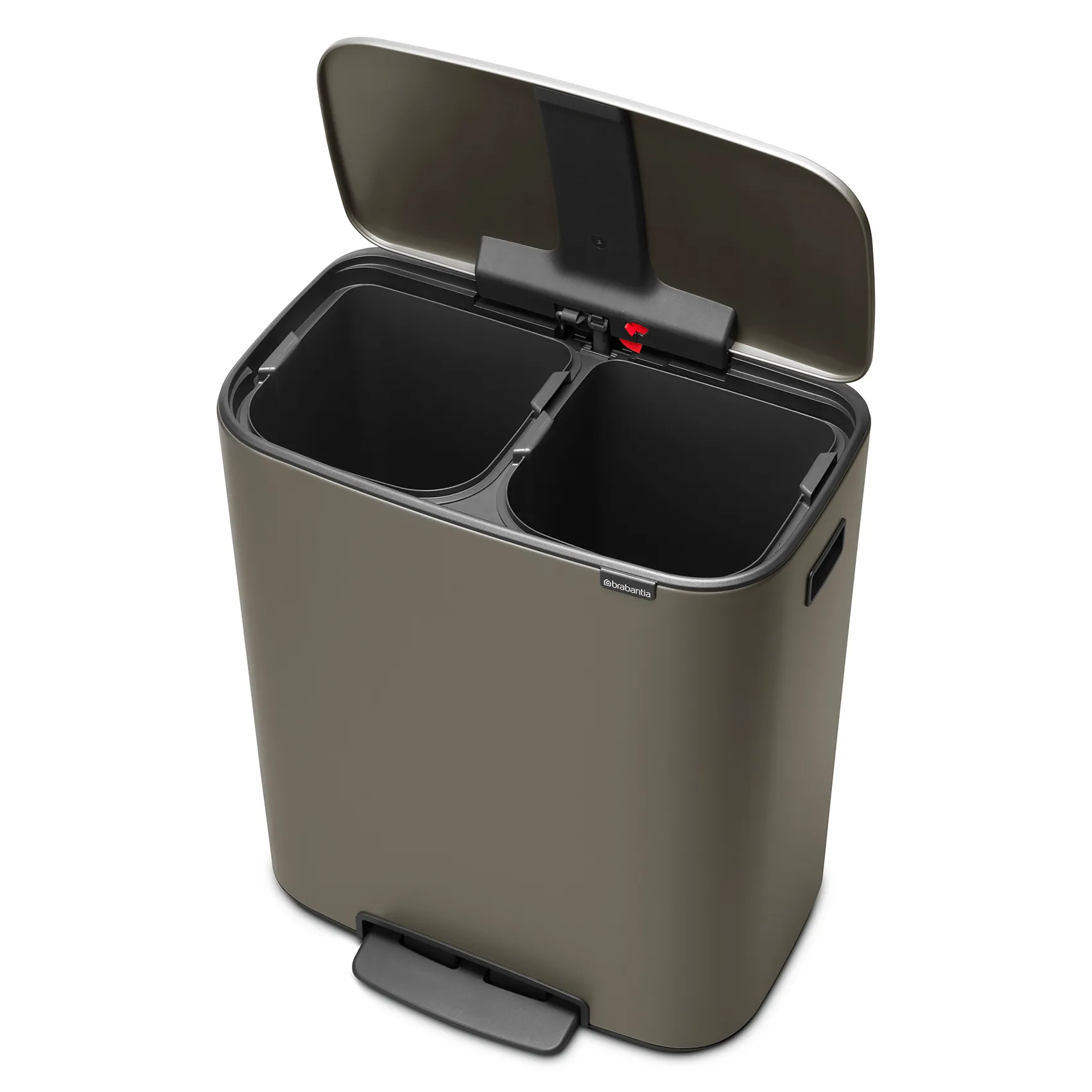 Poubelle à pédale Bo bin 2 x 30 L, Platinum Brabantia