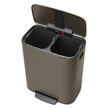 Poubelle à pédale Bo bin 2 x 30 L - Platinum - Brabantia