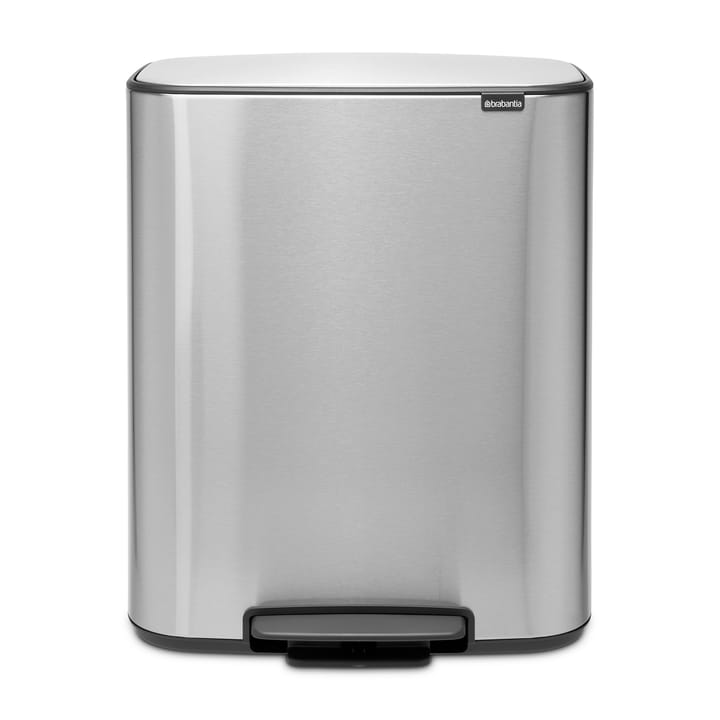Poubelle à pédale Bo touch bin 2 x 30 L - Fer mat - Brabantia