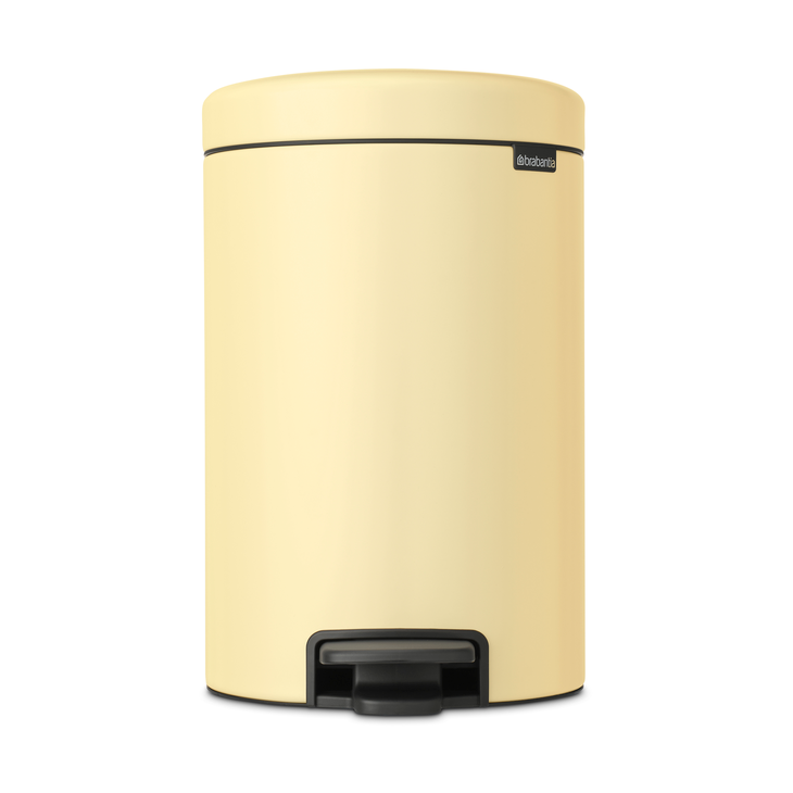Brabantia Poubelle à pédale New Icon 12 litres Mellow Yellow