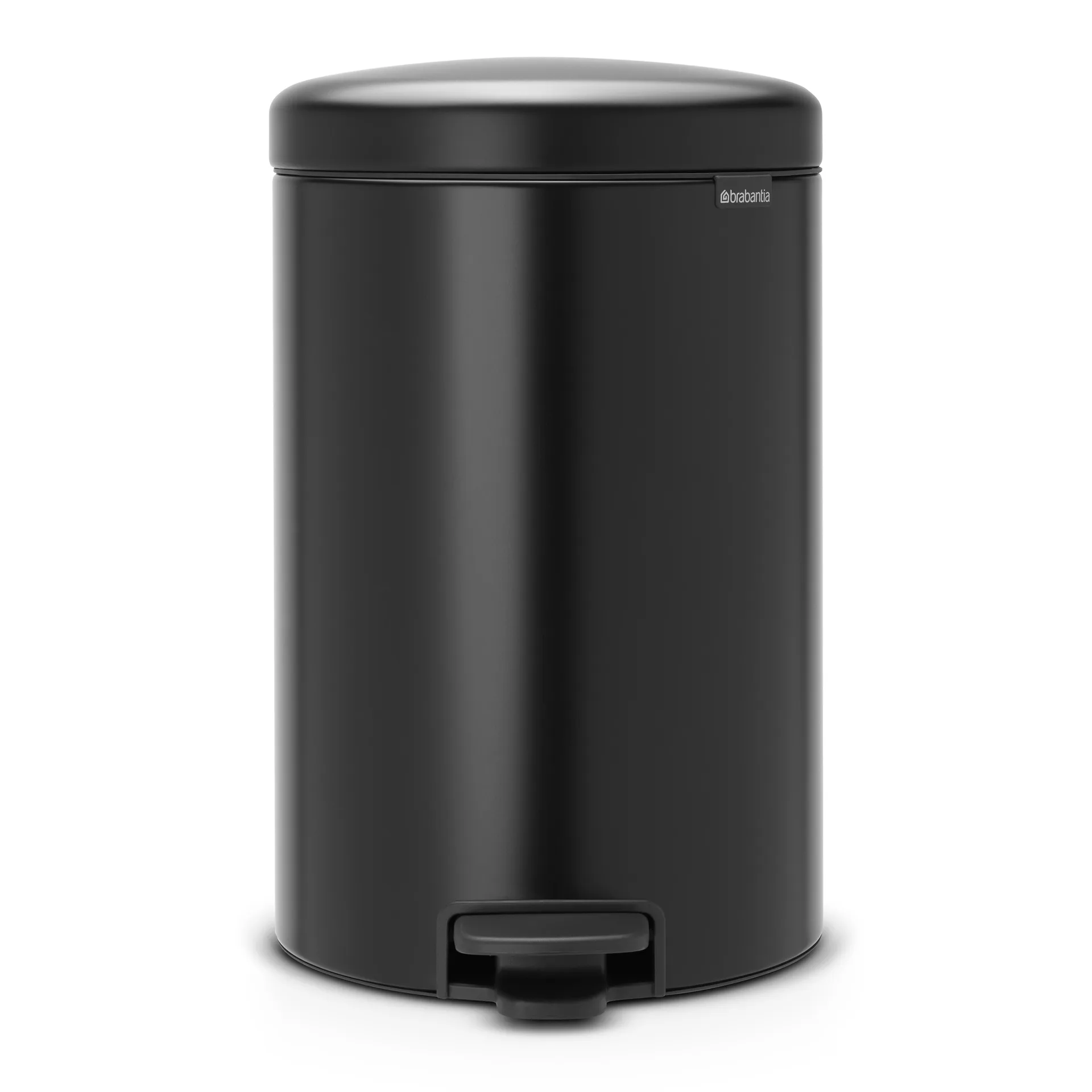 Poubelle à pédale New Icon 20 litres, noir mate Brabantia