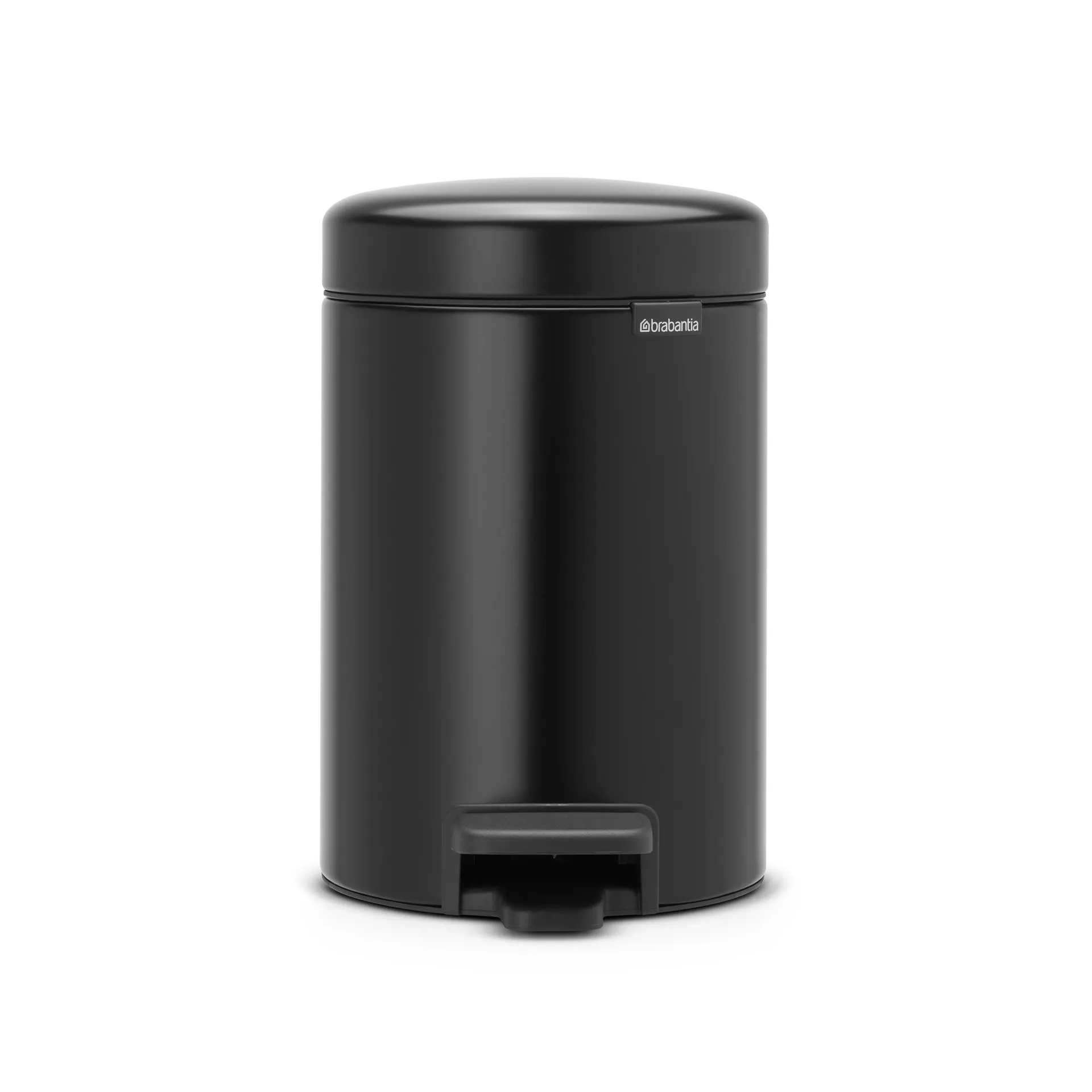 Poubelle à pédale New Icon 3 litres, noir mate Brabantia