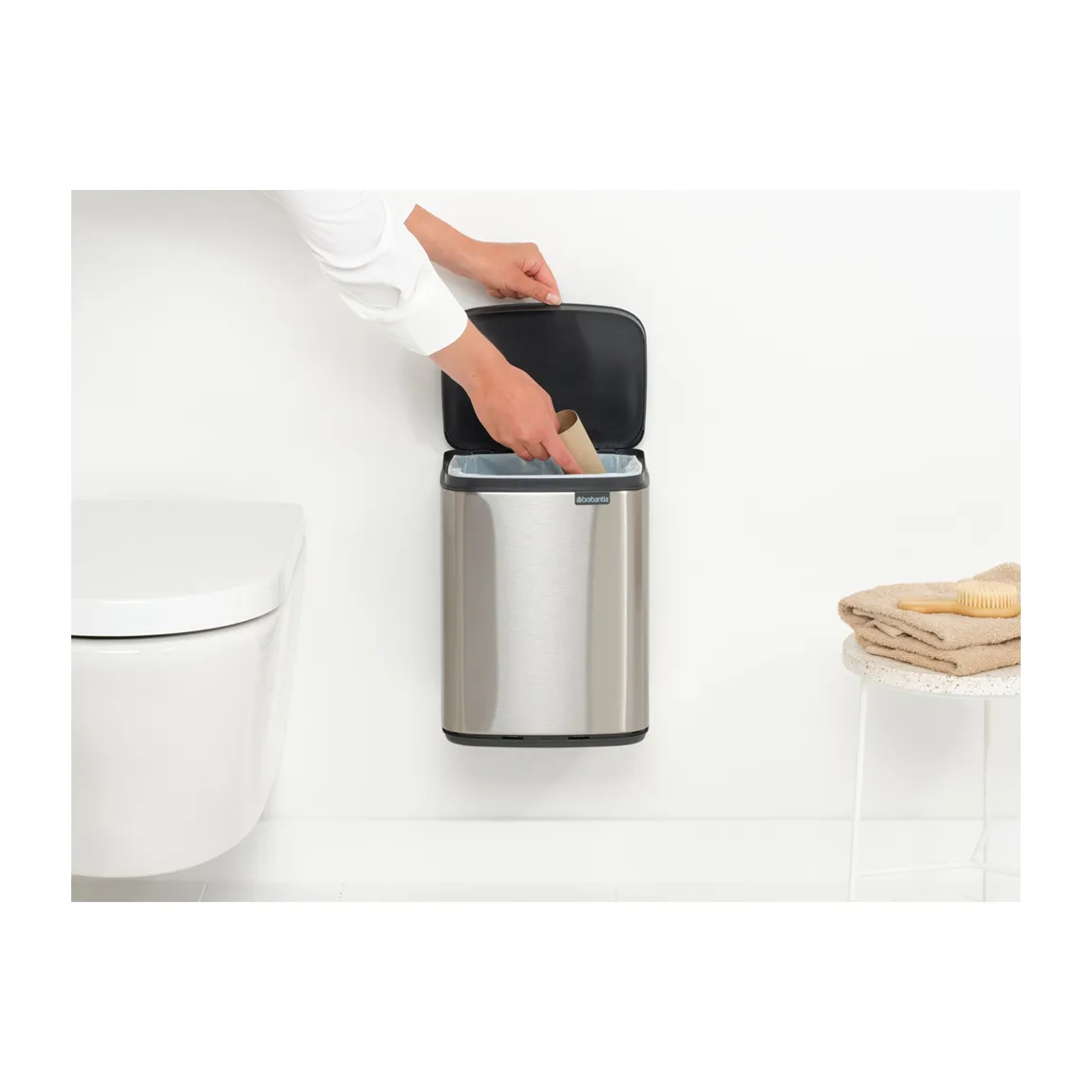 Poubelle Bo 7 L, Acier brossé mat Brabantia