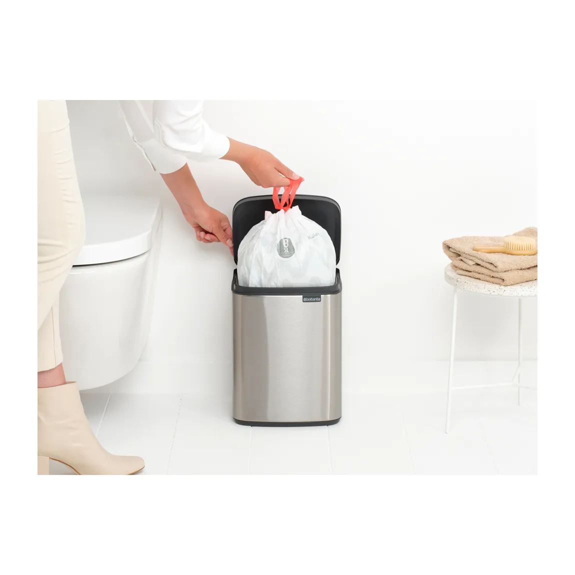 Poubelle Bo 7 L, Acier brossé mat Brabantia