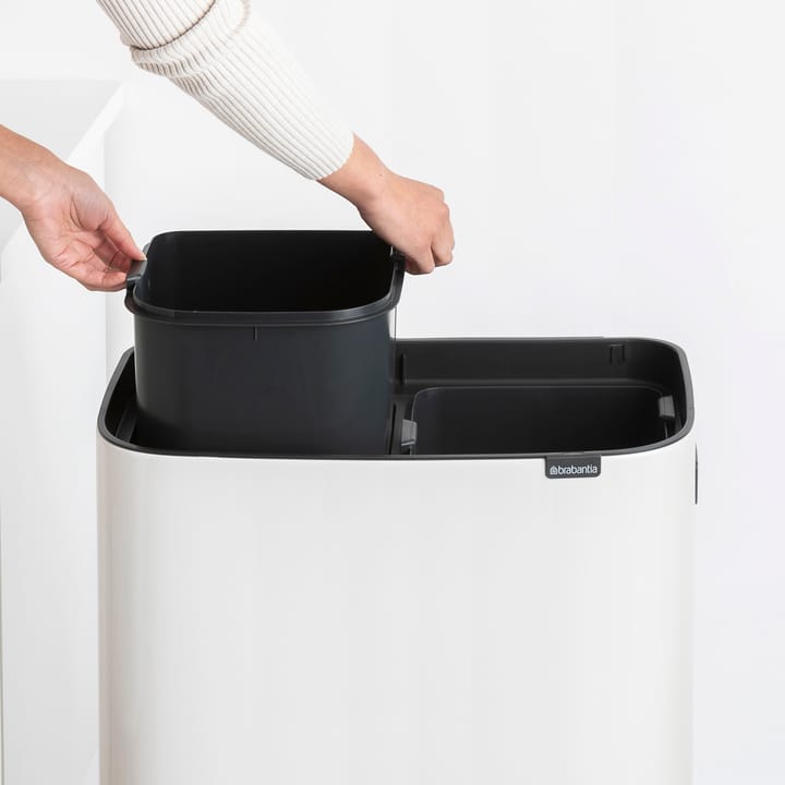 Poubelle Bo touch high 2x30 L - Blanc - Brabantia