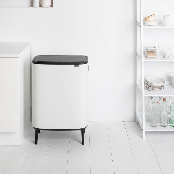 Poubelle Bo touch high 2x30 L - Blanc - Brabantia