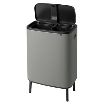 Poubelle Bo touch high 2x30 L - Mineral concrete grey - Brabantia