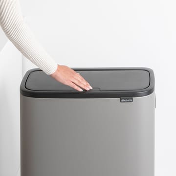 Poubelle Bo touch high 2x30 L - Mineral concrete grey - Brabantia