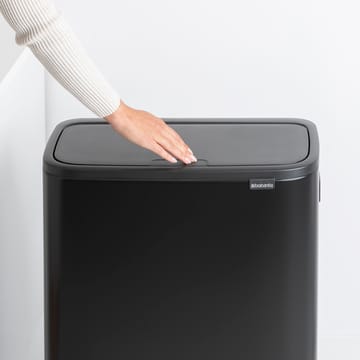 Poubelle Bo touch high 2x30 L - Noir mat - Brabantia