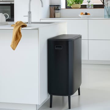 Poubelle Bo touch high 2x30 L - Noir mat - Brabantia