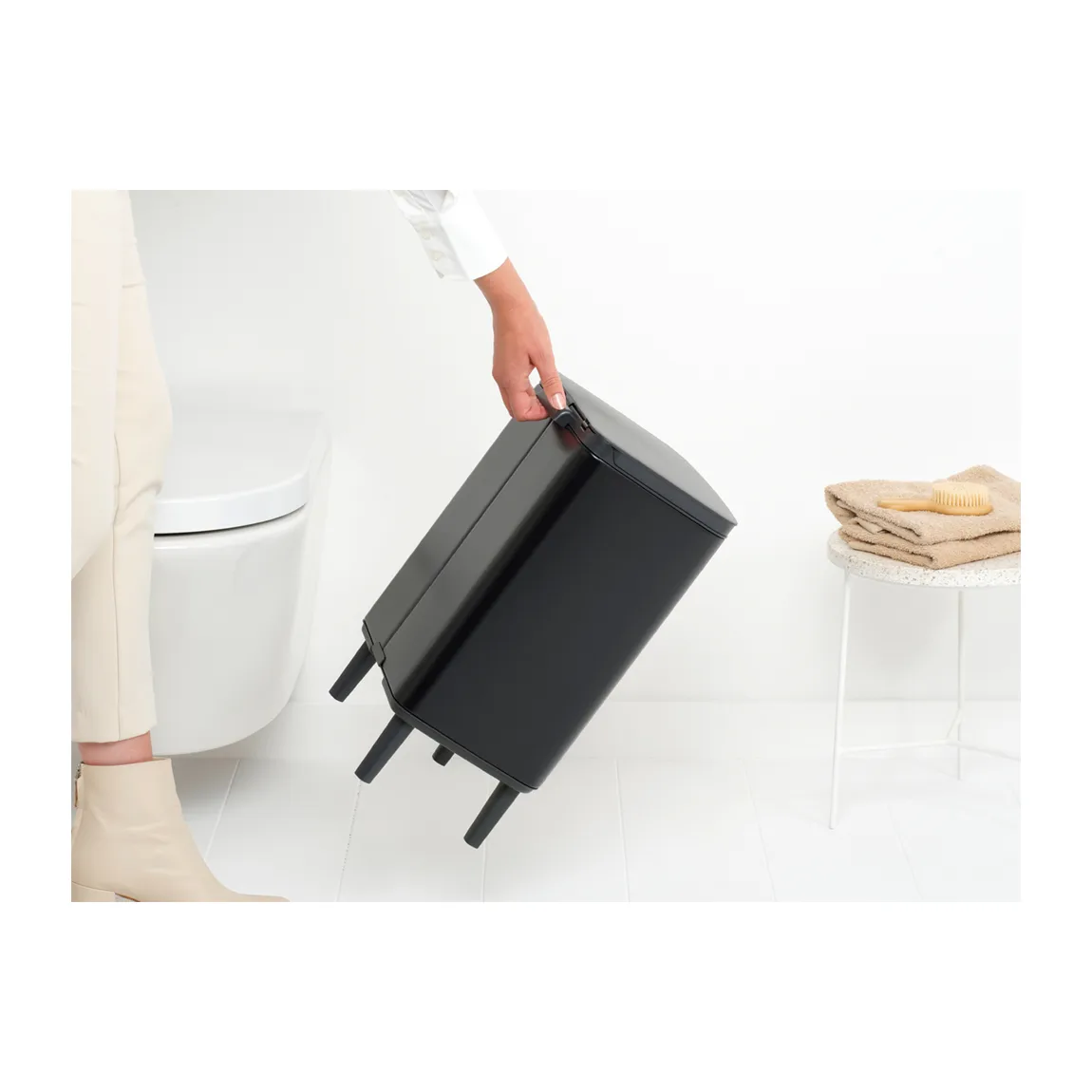 Poubelle haute Bo 12 L, Noir mat Brabantia