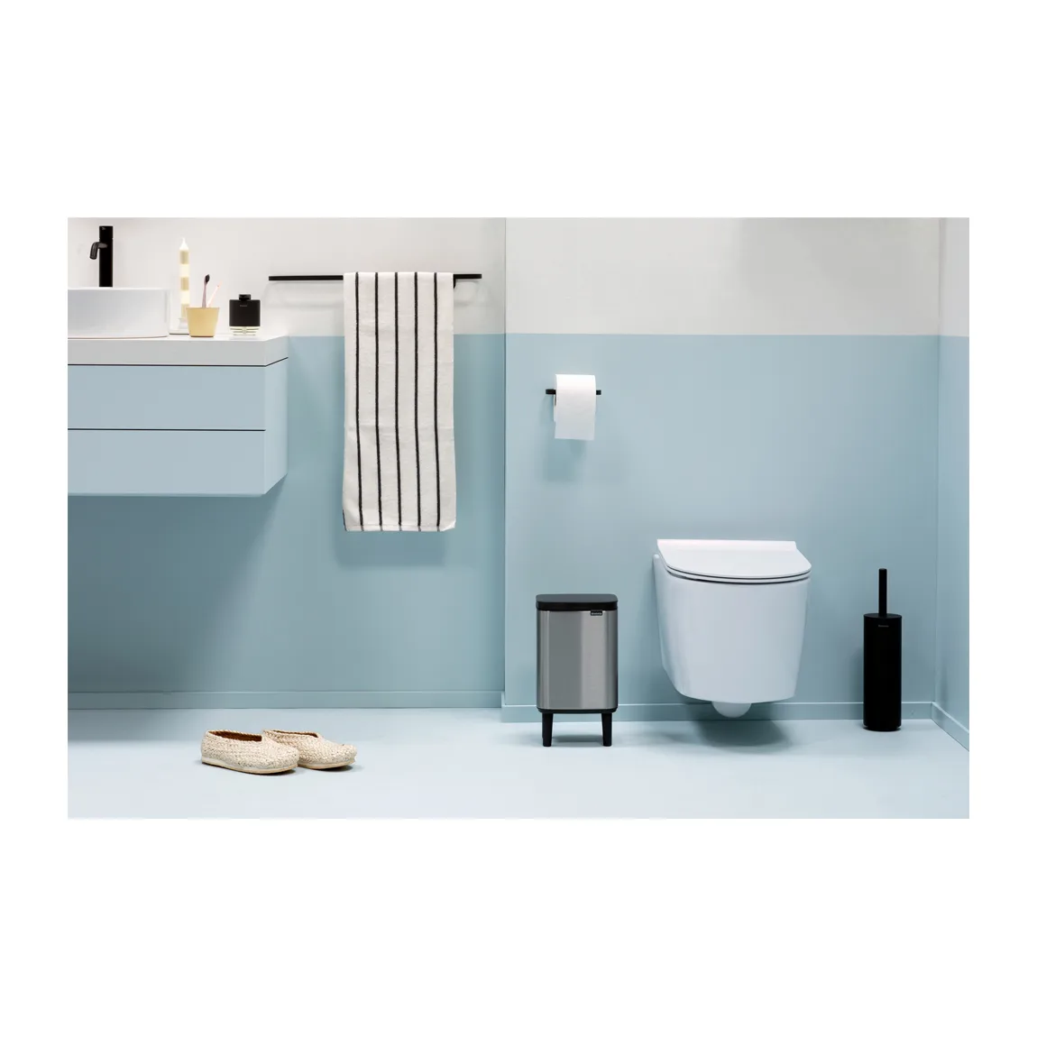 Poubelle haute Bo 4 L, Acier brossé mat Brabantia