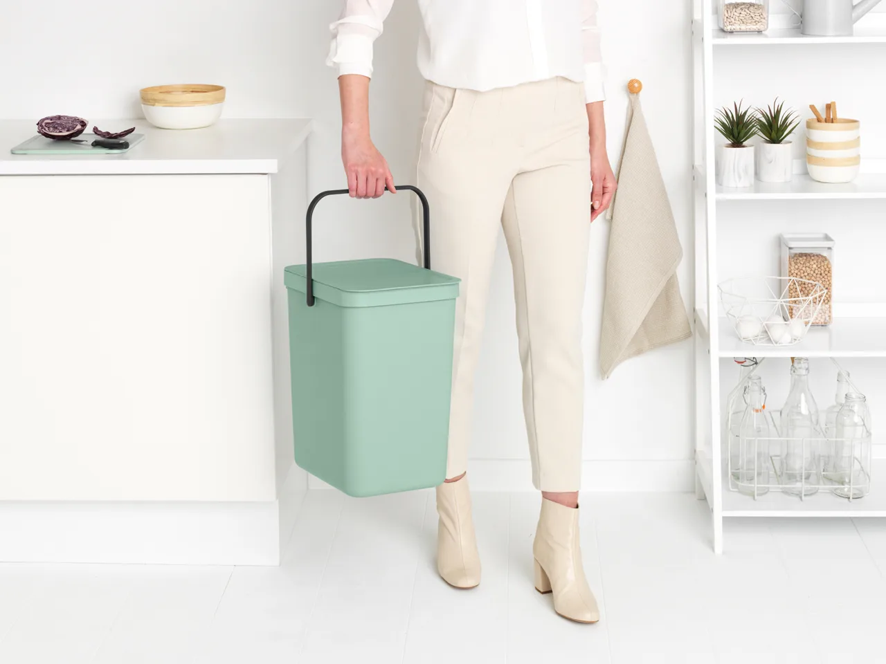 Poubelle tri Select & Go 25 L, Jade Green Brabantia