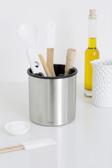 Rangement pour ustensiles de cuisine Profile Line 15,5 cm - Acier-noir - Brabantia