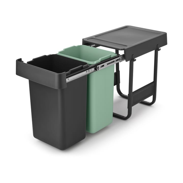 Seaux intégrés Sort&Go, 2x15 L, Gris foncé Brabantia