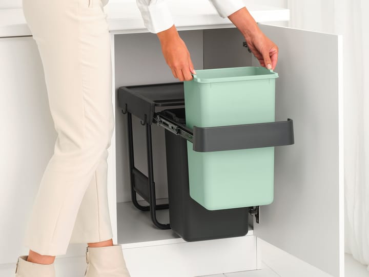 Seaux intégrés Sort&Go, 2x15 L - Gris foncé - Brabantia