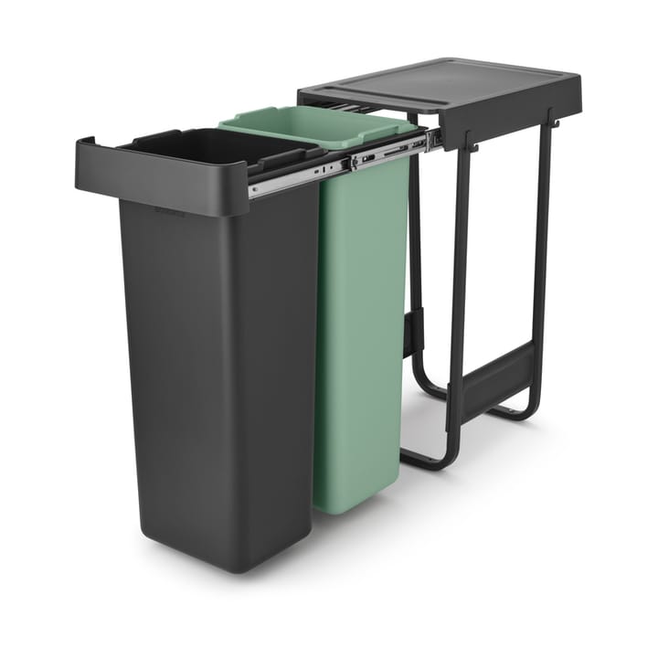 Seaux intégrés Sort&Go, 2x30 L, Gris foncé Brabantia