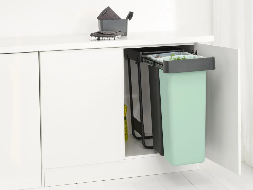 Seaux intégrés Sort&Go, 2x30 L, Gris foncé Brabantia
