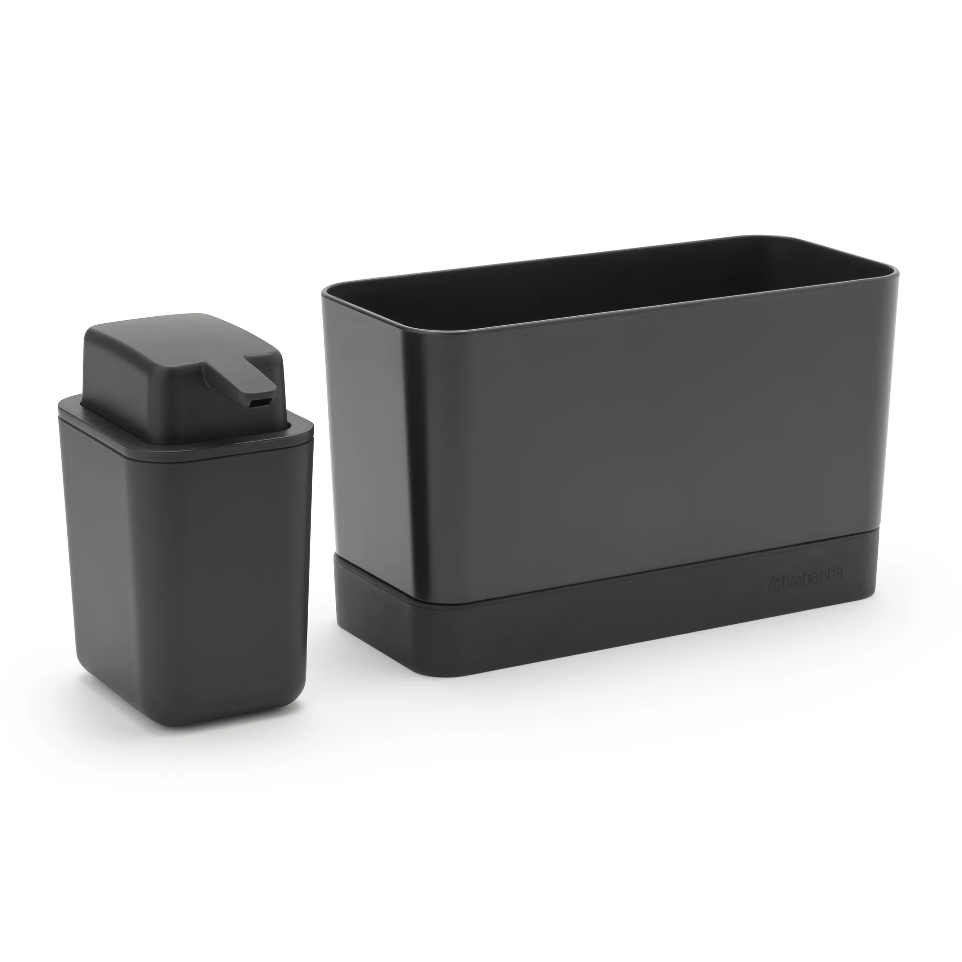 Set d'organisateur d'évier avec distributeur de savon Brabantia, Gris foncé Brabantia