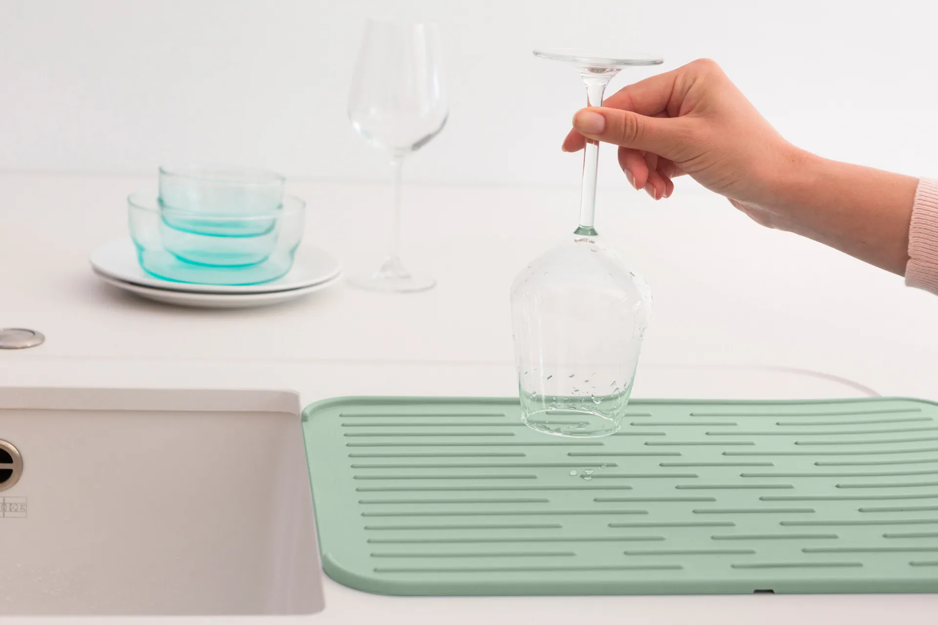 Tapis à vaisselle silicone Brabantia, Jade green Brabantia