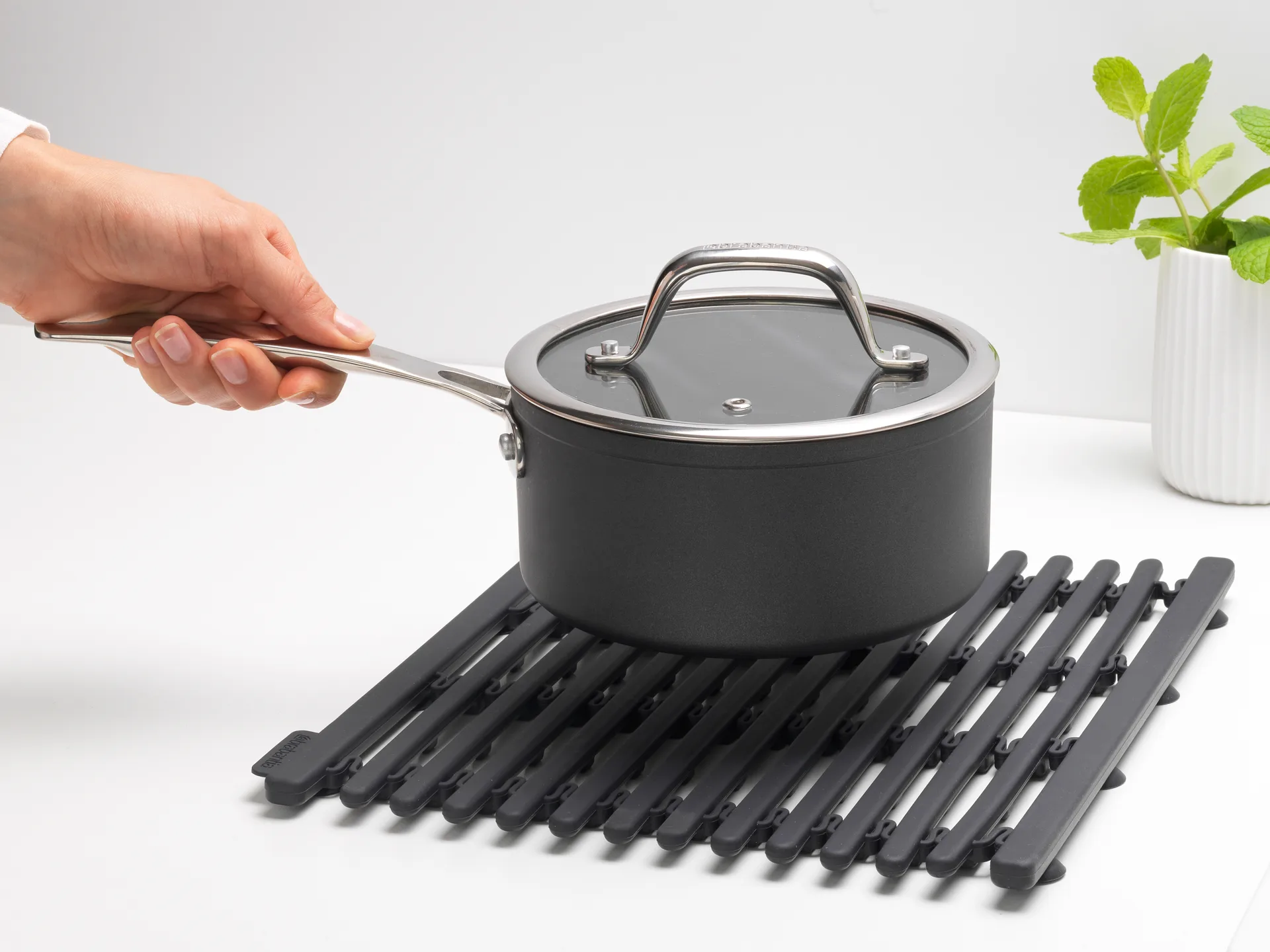 Tapis pour égouttoir Sinkside 30x30 cm, Gris foncé Brabantia