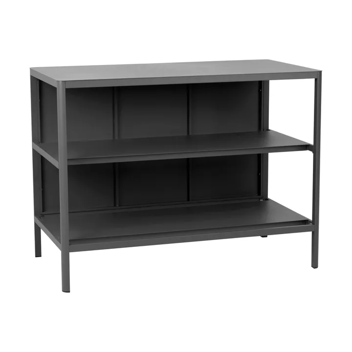 Banc de cuisine d’extérieur Kelia avec étagères - Anthracite, 121x91x64 cm - Brafab