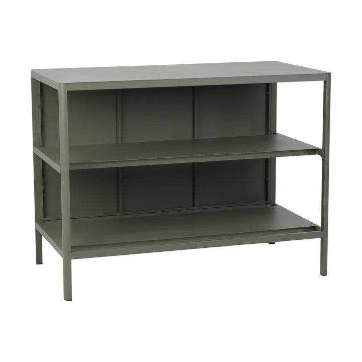 Banc de cuisine d’extérieur Kelia avec étagères - Nordic green, 121x91x64 cm - Brafab