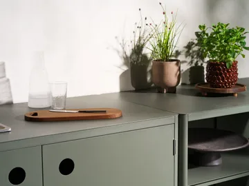 Banc de cuisine d’extérieur Kelia avec étagères - Nordic green, 121x91x64 cm - Brafab