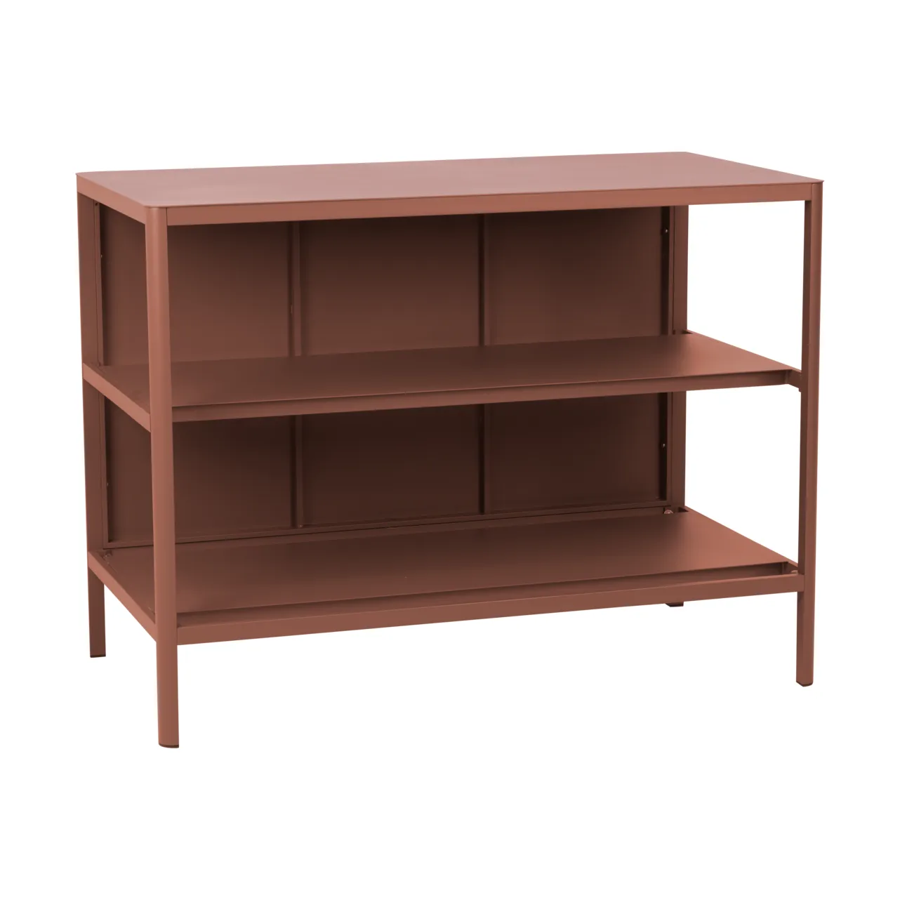 Banc de cuisine d’extérieur Kelia avec étagères, Zin red, 121x91x64 cm Brafab