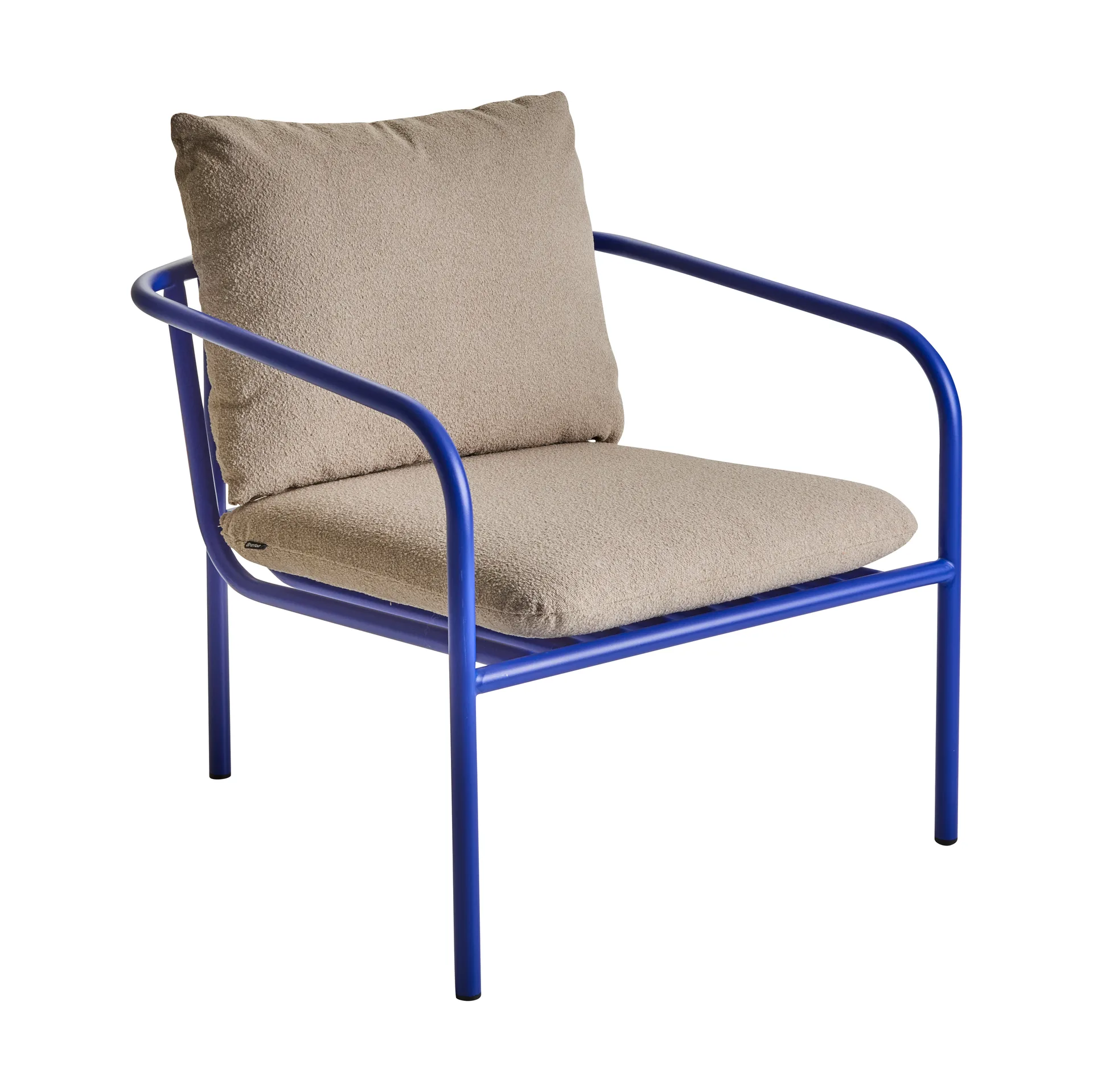 Bendt fauteuil lounge, Teddy beige-indigo blue Brafab