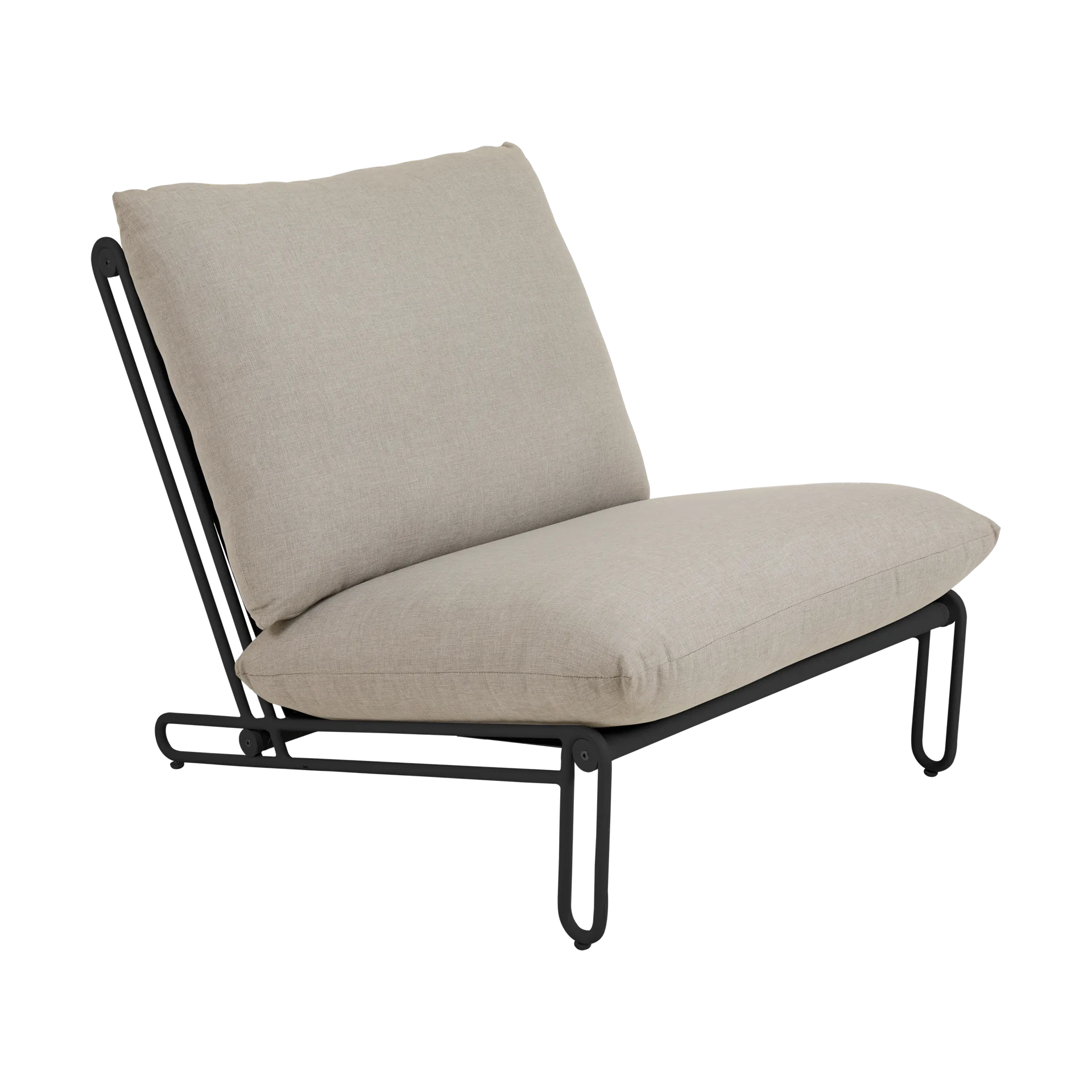 Blixt fauteuil lounge, Noir-clay beige Brafab