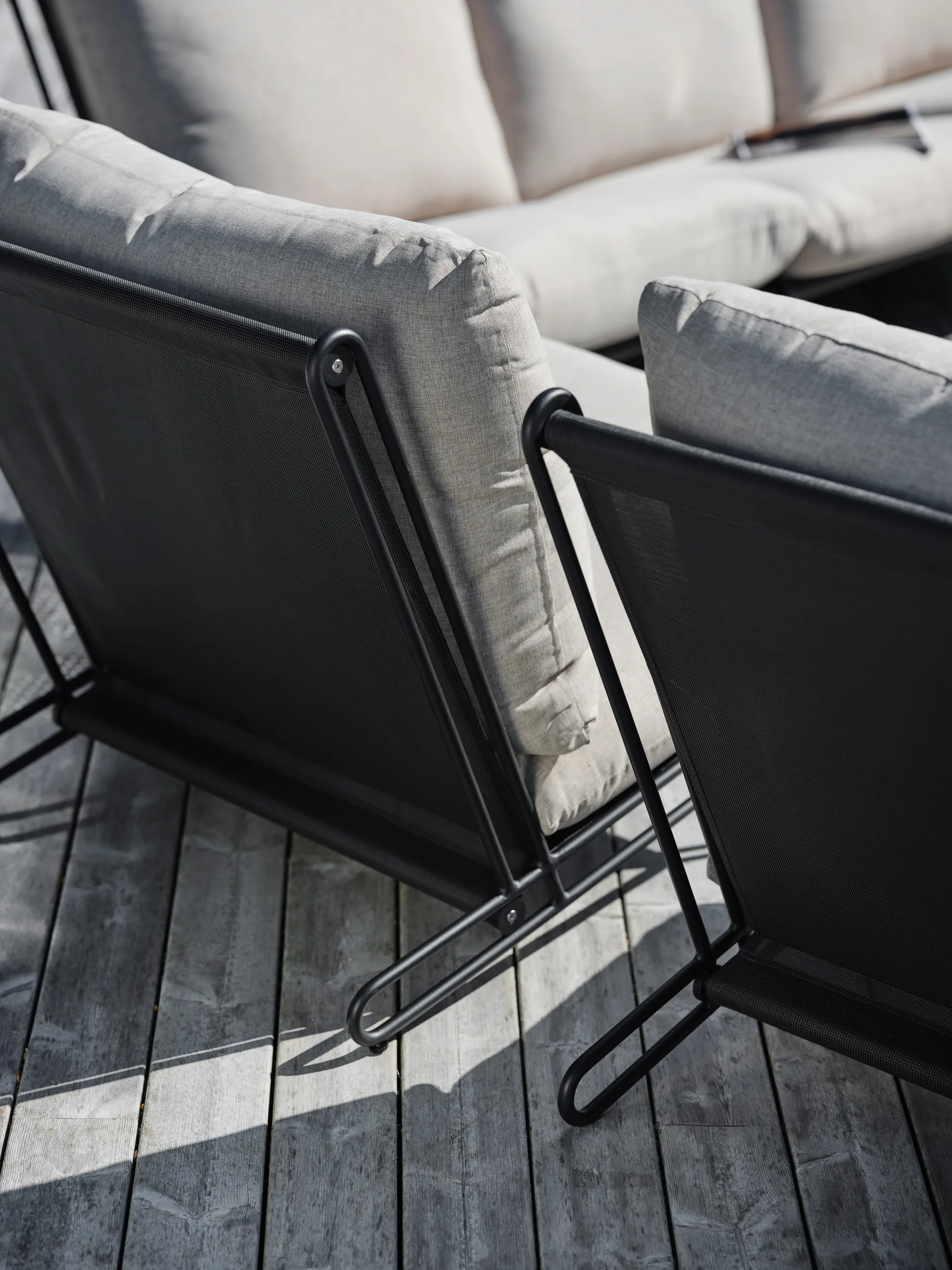 Blixt fauteuil lounge, Noir-clay beige Brafab