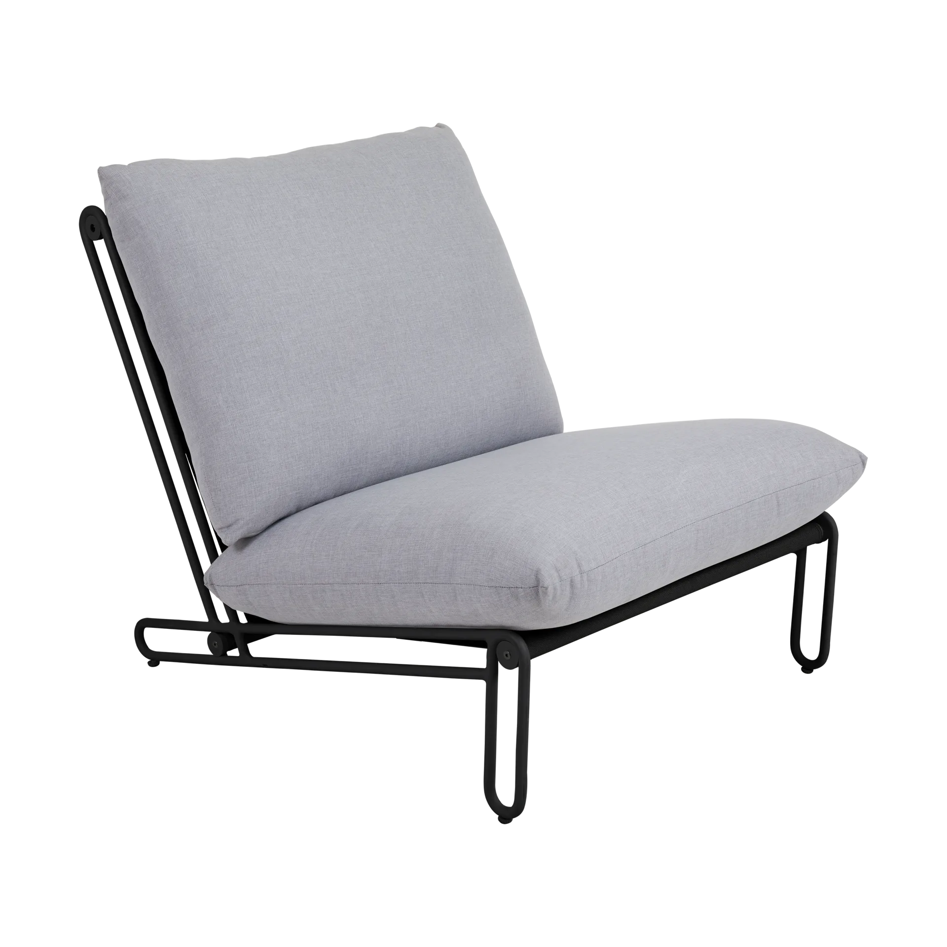 Blixt fauteuil lounge, Noir-sky grey Brafab