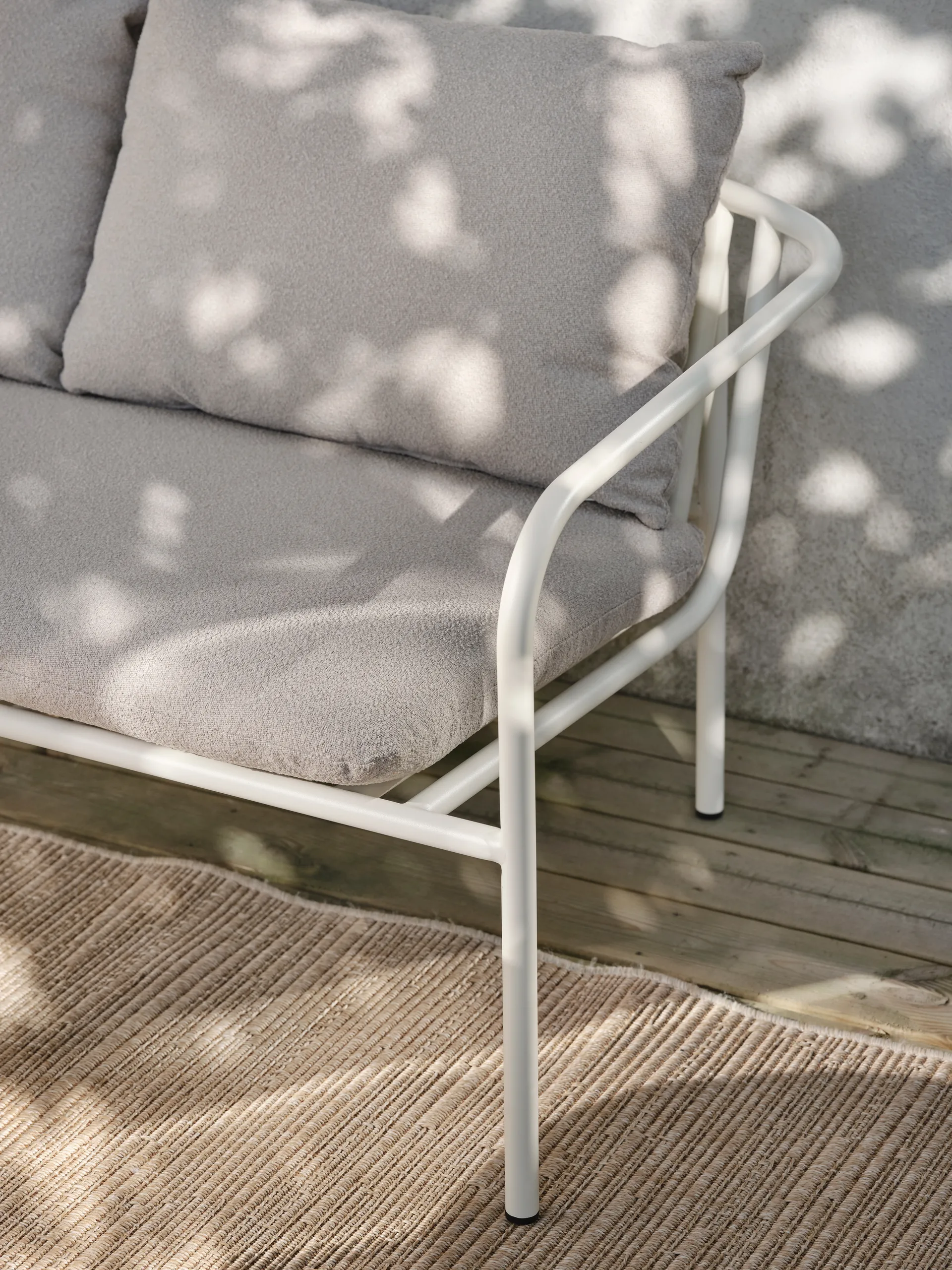 Canapé Bendt, Teddy beige-pearl white Brafab