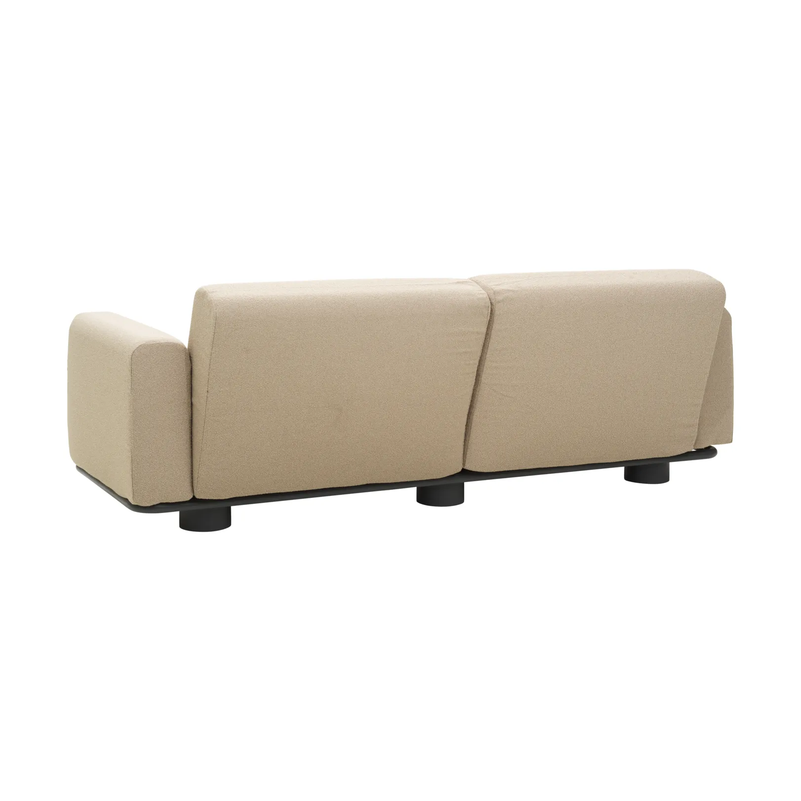 Canapé Bolster, Anthracite-teddy beige, 2,5 places Brafab