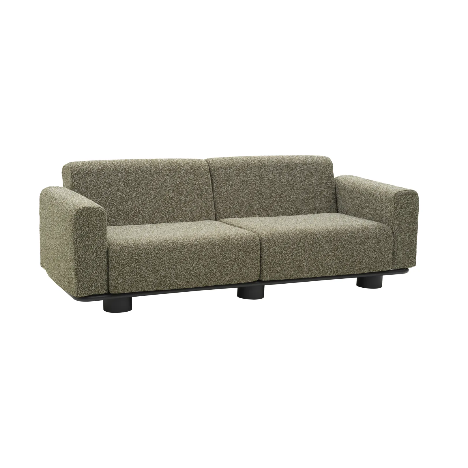Canapé Bolster, Anthracite-teddy verde, 2,5 places Brafab